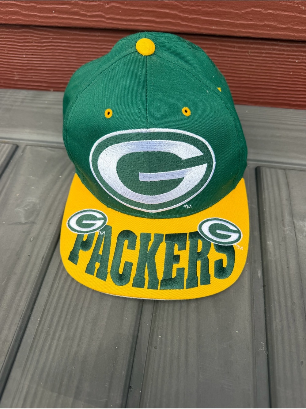 Vintage Rare Green Bay Packers Drew Pearson Claw 90s NFL Sports Snapback Hat